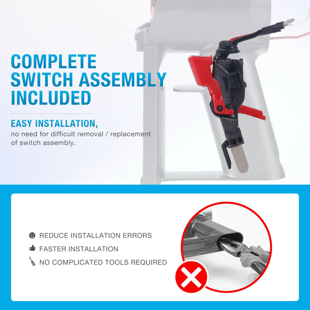 Main Body Assembly Housing Compatible with Dyson V8 SV10 Main Body Assembly Vacuum Cleaner Casing Part 967812-01, Built-in V8 SV10 Trigger Switch Assembly Replacement