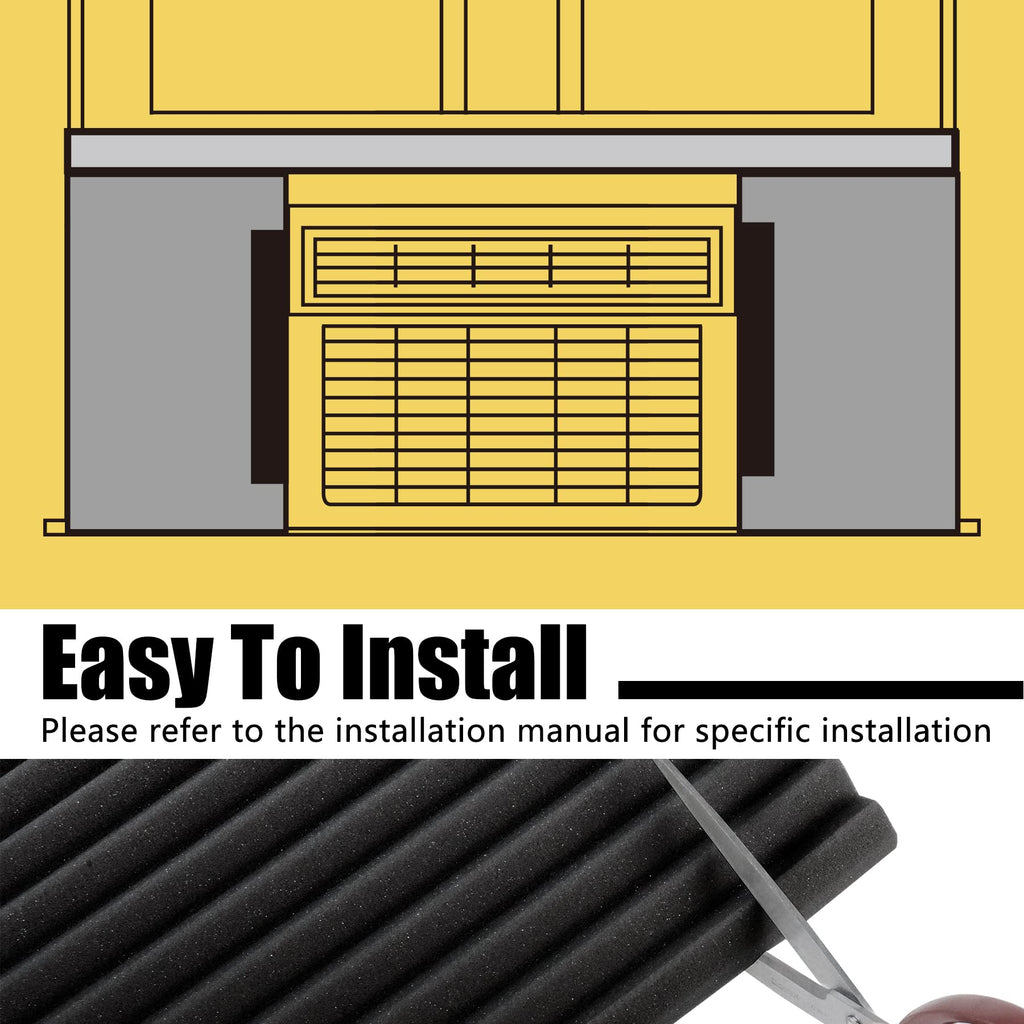 Powrocket Window Air Conditioner Foam Insulated Panels, 17" H x 9" W x 7/8" T Window AC Side Panel Kit with Air Conditioner Foam Insulating Strip,3.2 Ft x 1 Roll
