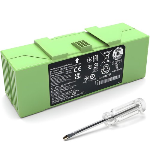 JuiceSavvy Upgraded 6000mAh ABL-F Battery for iRobot Roomba j7 j7+, Replacement for iRobot j9 j8 j5 j5+ j6 j6+ i8 i8+ i7 i7+ i7 Plus i6 i3 i3+ i3 Plus i4 i4+ e5 e6 Series Robot Sweeper, ABL-D1 ABL-D2