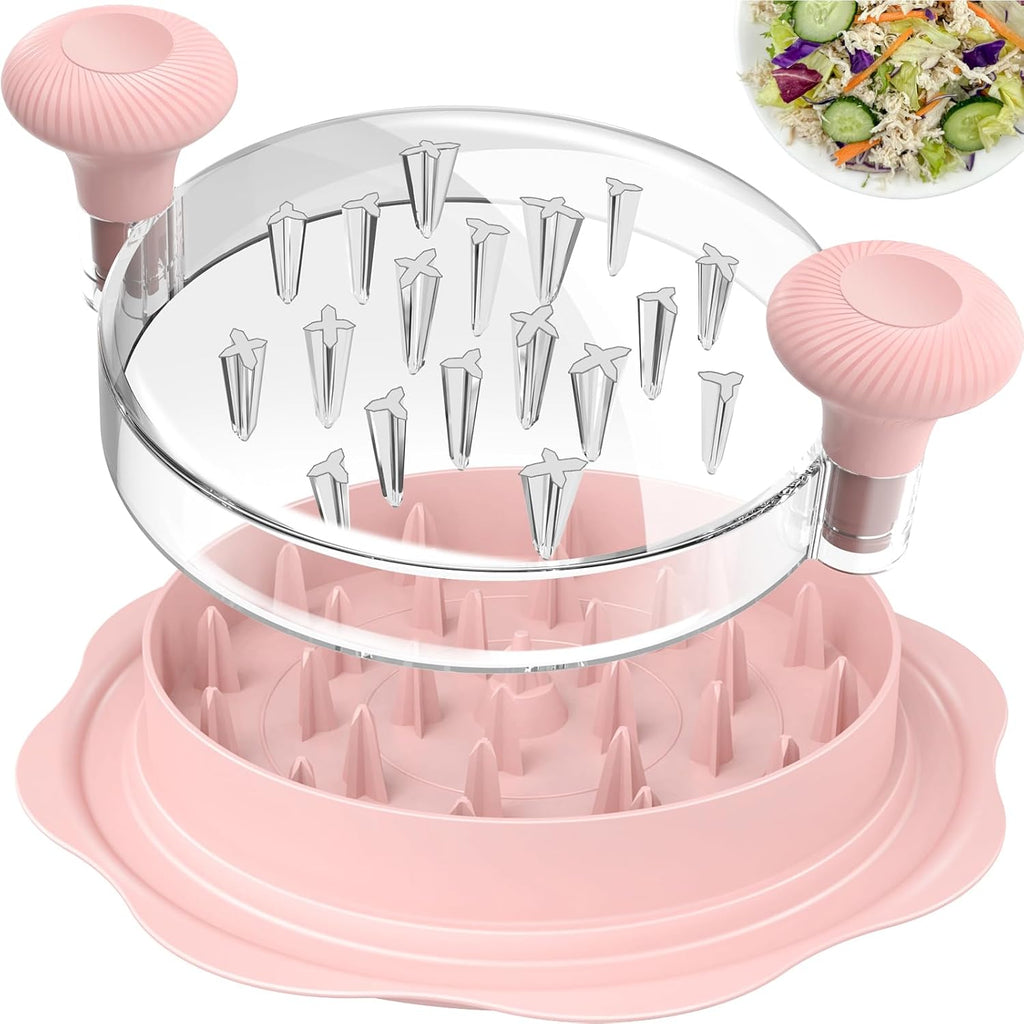Ukeetap 10" Pro Chicken Shredder Tool - BPA-Free, Ergonomic Design, Anti-Slip Base | Pink