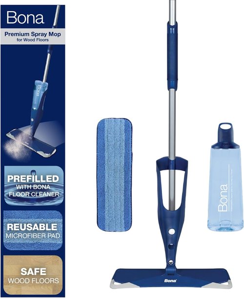 Bona Hardwood Floor Spray Mop - Premium Cleaning Solution for Effortless Shine | Versatile & Easy to Use