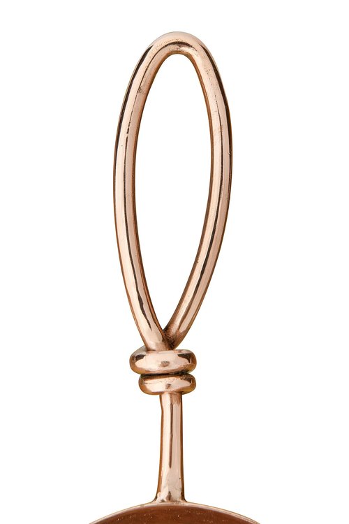 Creative Co-Op Hammered Stainless Steel Leather Tie (Set of 4 Sizes) Scoops, Copper
