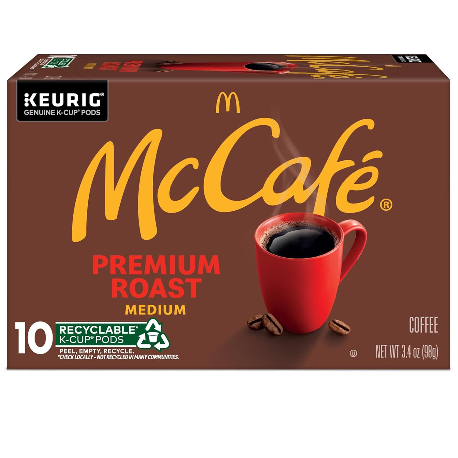 McCafe Premium Roast Coffee - Medium Roast Single Serve K-Cup Pods | 60 Count (6 Packs of 10)