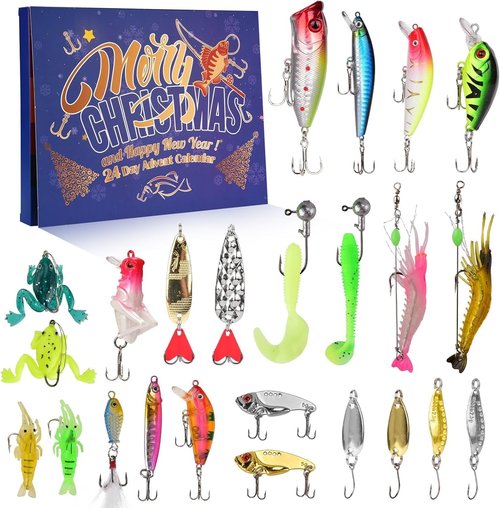 Fishing Advent Calendar 2025 - Lifelike Multi-Jointed Swimbait Set | Perfect Gift for Anglers