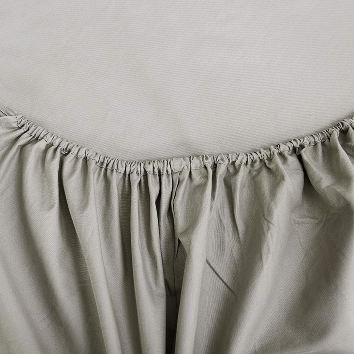 NHNHN Fitted Sheet | Deep Pockets, Soft Microfiber, Easy Care | Queen Size in Light Grey for Teens & Kids