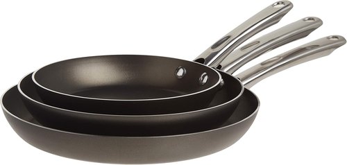 Farberware - Nonstick Frying Pan Set | 8, 10, & 11 Inch Skillets in Black for Effortless Cooking