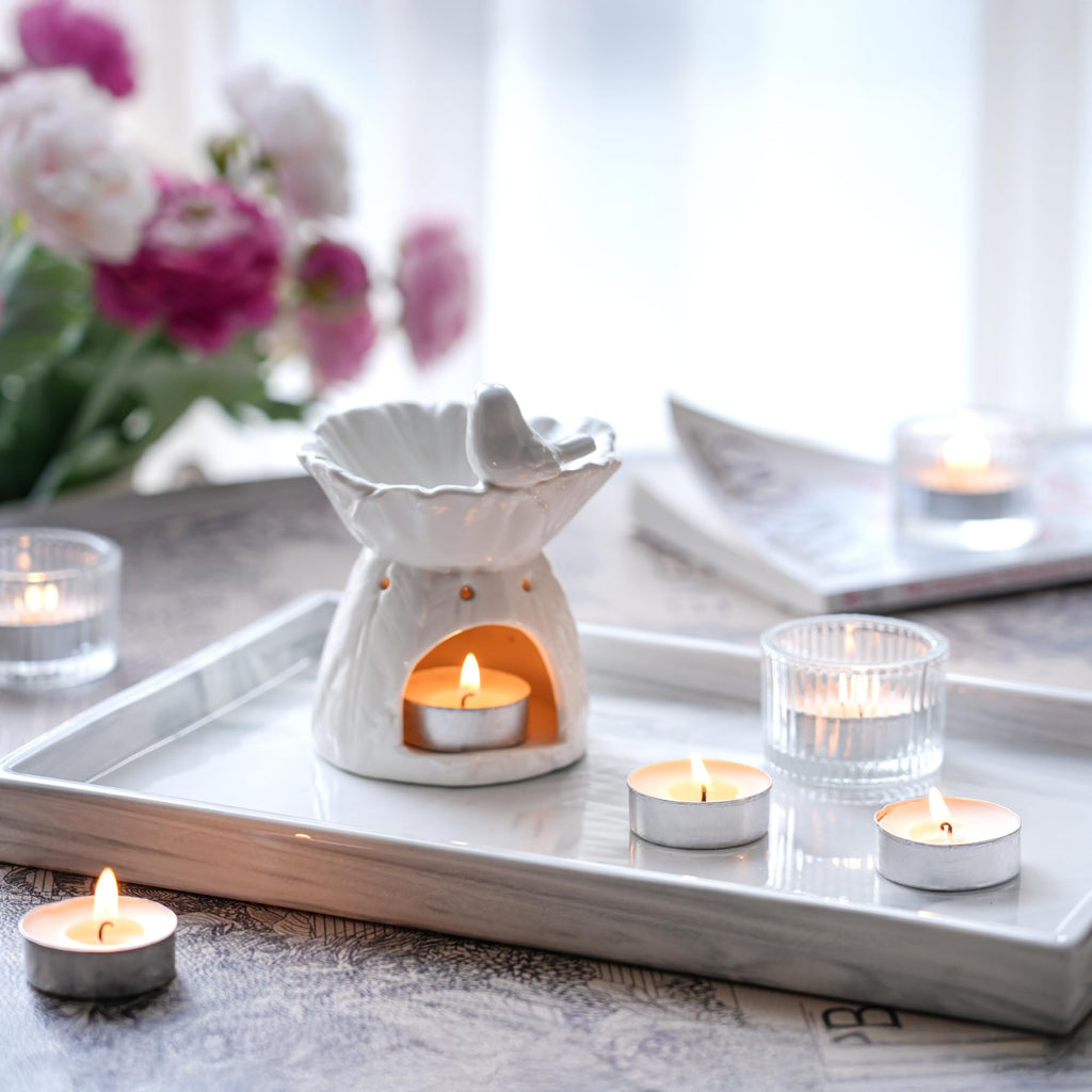 Unscented Tealight Candles - 100 Pack 4 Hours Smokeless White Small Tea Candles for Weddings,Warmer Home Decor for Home