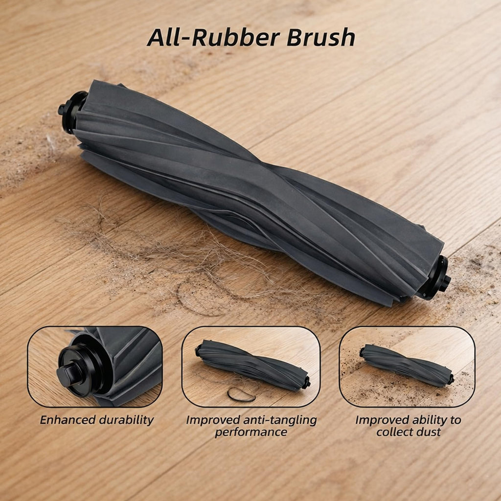 Replacement Parts Compatible for Dreame L10s Ultra / L10 Ultra Robot Vacuum Accessories, 1 Main Rubber Brush, 4 Microfiber Mop Pads, 4 Washable Filters, 2 Dust Bags, 4 Side Brushes, 1 Cleaning Brush