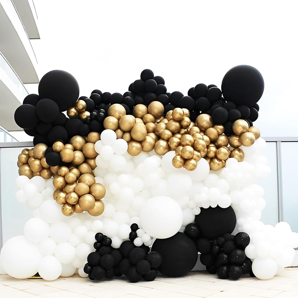 Voircoloria Black Balloons - 66-Pack 12-Inch Latex Balloons for Weddings, Birthdays & Celebrations