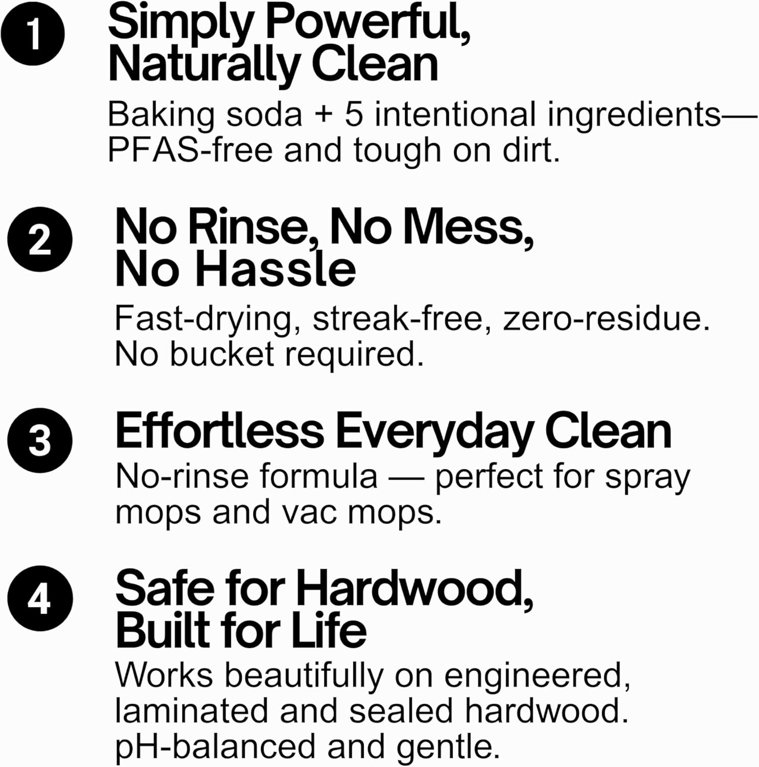 Quick Shine Hardwood Floor Cleaner 64oz - Streak-Free, No Rinse Formula | Perfect for Spray & Vac Mops