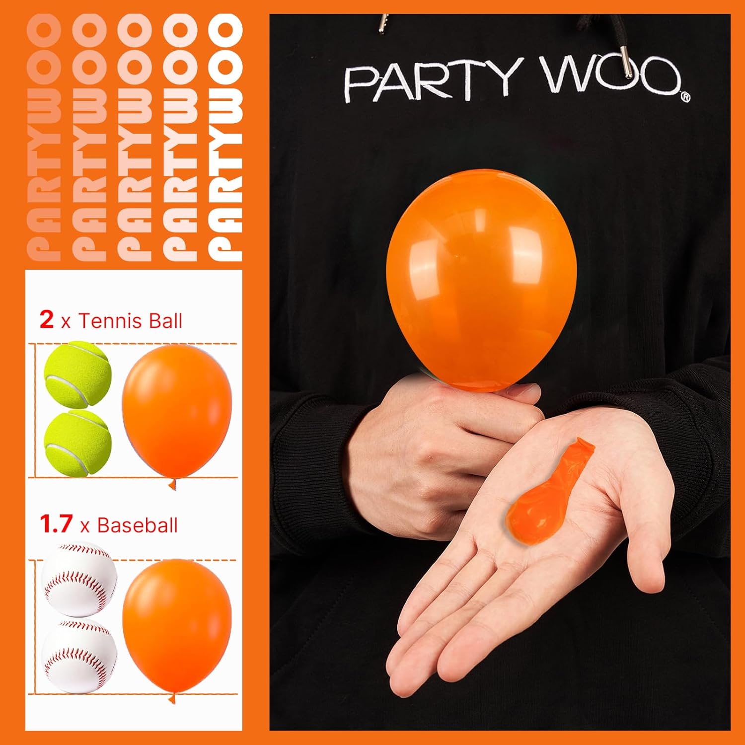 PartyWoo Rainbow Balloons - 50pcs Multicolor 5-Inch Balloons for Graduation & Birthday Celebrations