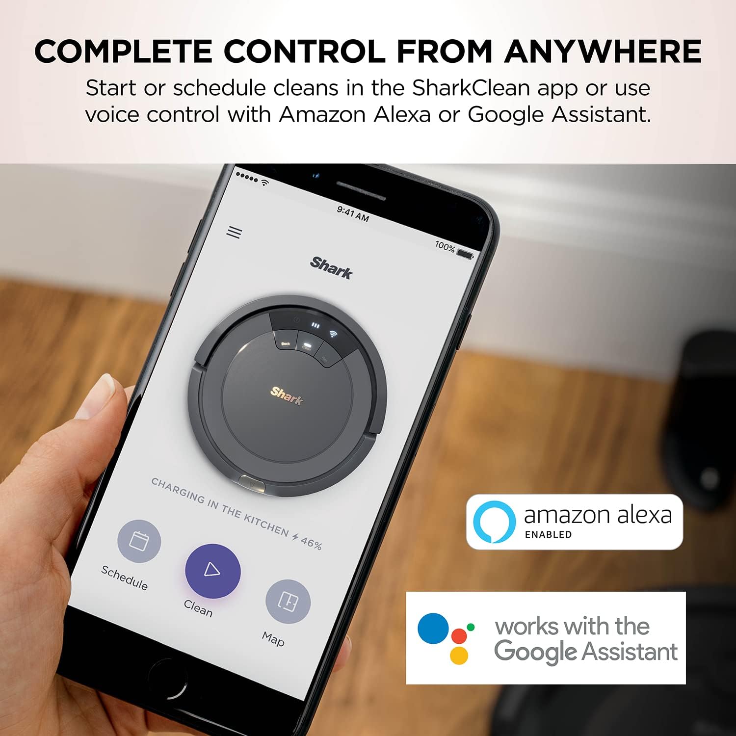 Shark AV753 ION Robot Vacuum - WiFi Connected with Tri-Brush System | 120 Min Runtime, Grey