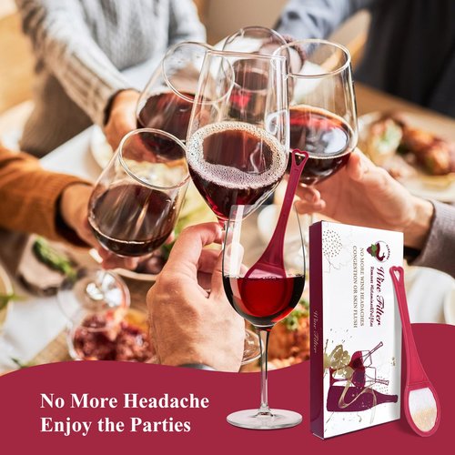 Clerona Wine Wine Filters, the Wine Purifier, Sulfite and Histamines Remover - Naturally Eliminate Allergies & Sensitivities (Pack of 8)