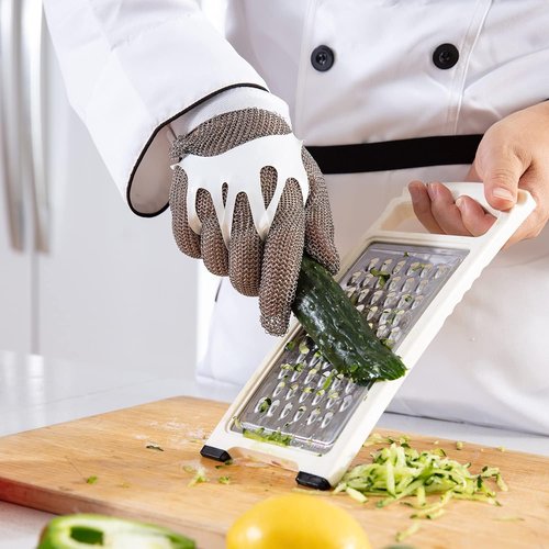 Dowellife Cut Resistant Chainmail Glove - Stainless Steel Mesh for Butcher & Kitchen Use | X Small