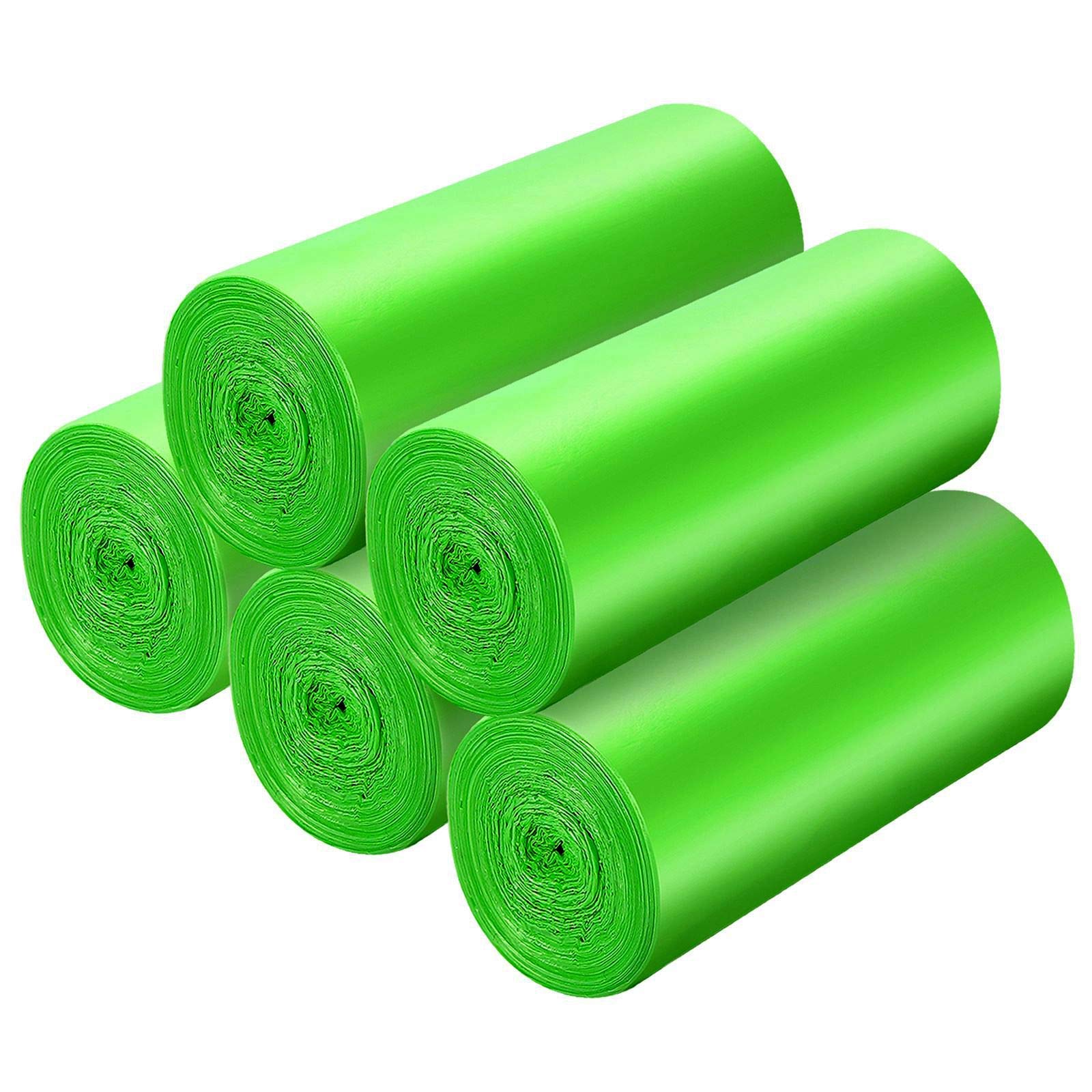 MAVGV 4 Gallon Small Trash Bags Garbage Bags,100 Pcs Strong Bathroom Wastebasket Can Liners trash Bags for Home Office Kitchen (Green)