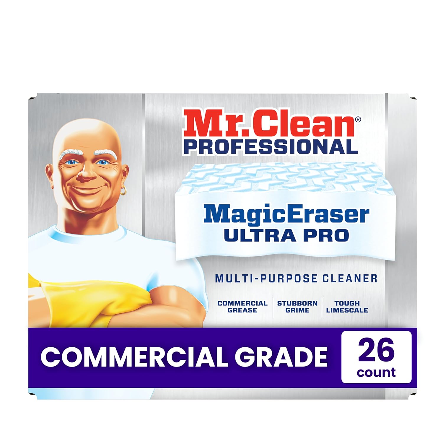 Mr. Clean PRO Magic Eraser - Ultra Pro Heavy Duty Cleaning Sponges for Grease & Stain Removal | 26 Count
