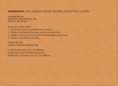 Happy Belly Light Roast Coffee Pods - French Vanilla Flavor | Compatible with Keurig 2.0 | 100 Count