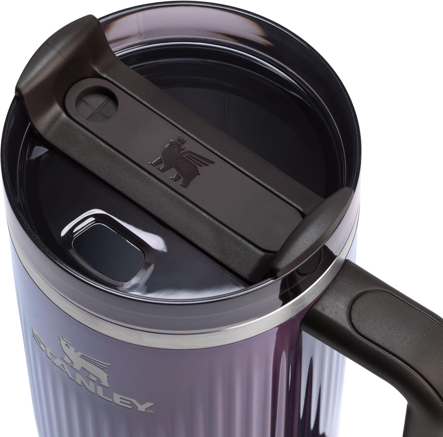 STANLEY Quencher H2.0 Tumbler - 40 oz Insulated Stainless Steel with Handle & Straw | BPA-Free | Fluted Wisteria Shine