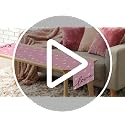 Valentine's Day Reversible Linen Table Runner 13 x 72 Inch Red and Pink