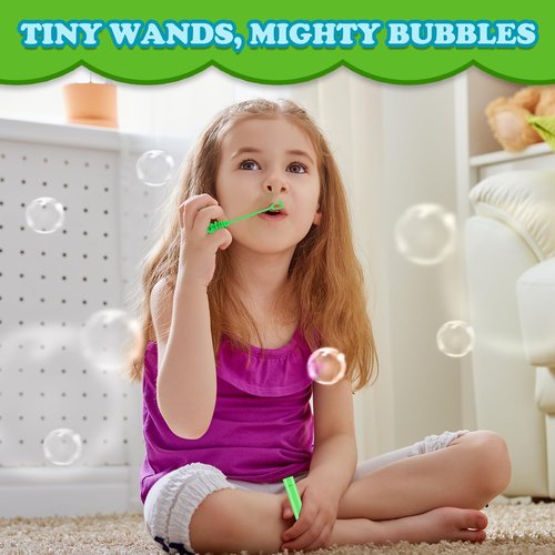 Bubbles Party Favors - Mini Bubble Wand Toys for Kids | 20-300 Pack for Goodie Bags & Outdoor Fun