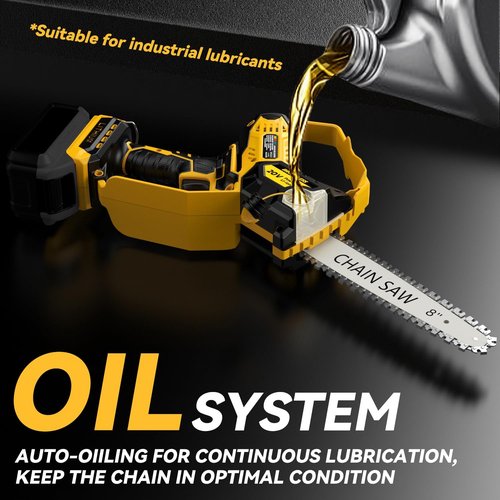 Dewalt Mini Chainsaw - 8-Inch & 6-Inch Cordless Electric Chainsaw with Brushless Motor & Auto-Oiler