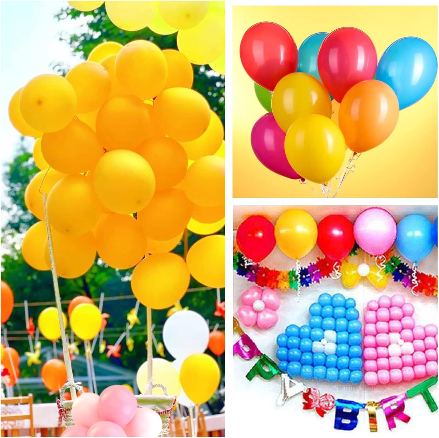Yellow Latex Balloons by [Brand Name] - 110pcs 12-Inch for Birthday Parties & Baby Showers