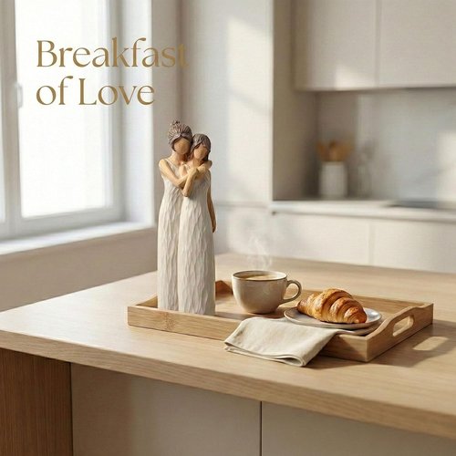 LCCCK Mother Daughter Figurines - Sentimental Hugging Sculptures | Perfect Gift for Mom, Grandma - 10.2in Cream
