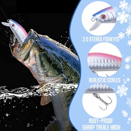 Fishing Advent Calendar 2025 - 24 Days of Premium Fishing Lures | Perfect Gift for Men, Teens & Dads