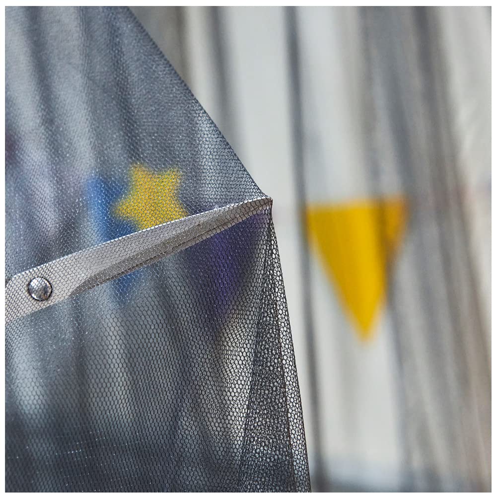 NYDECOR Mosquito Net Canopy Bed Curtains Dome Stars Hanging Princess Bed Canopy Tents for Girls Boys Kids Room Decor Reading Nook Canopies, Black