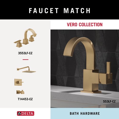 Delta Hand Towel Holder | Square Champagne Bronze Ring for Hanging Towels in Kitchen, Bathroom | Vero Accessories