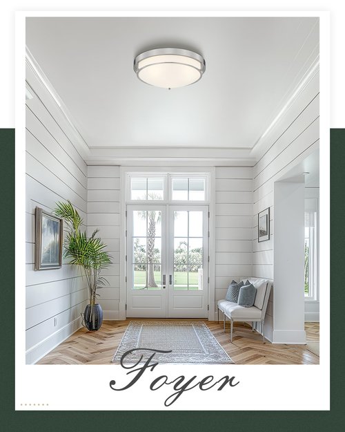 Cargifak 16 inch Close to Ceiling Light Fixtures, Brushed Nickel Farmhouse Ceiling Light with 3 Light for Laundry Kitchen Bedroom Bathroom, CL4822-3W-BN