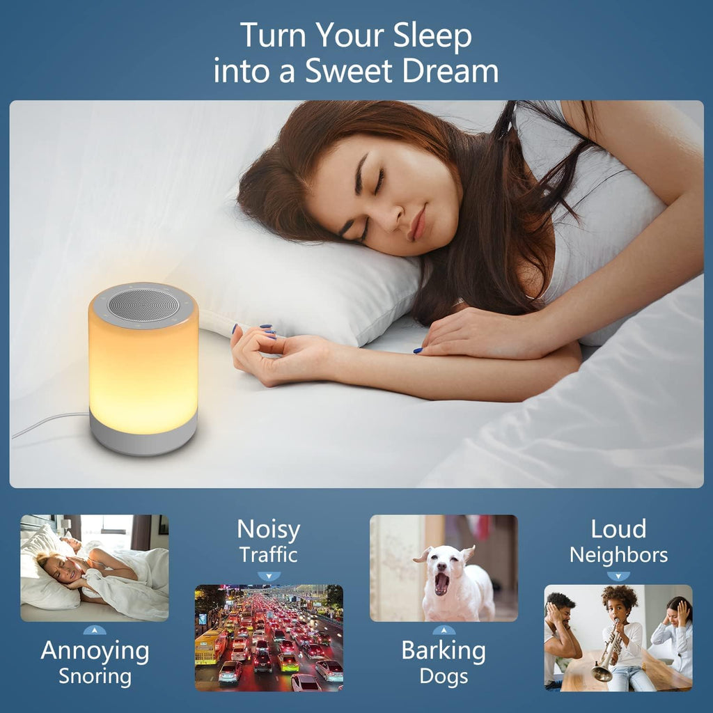 Sound Machine - White Noise Machine for Baby with Night Light | 32 High Fidelity Sounds & 5 Timers