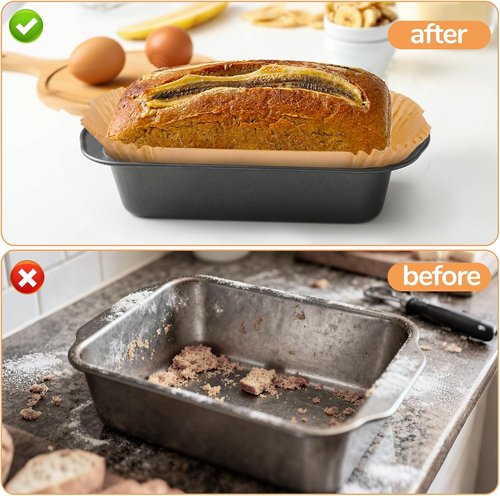 Loaf Pan Liners | 150 Pcs Non-Stick Parchment Paper for 9x5 Loaf Pans - Perfect for Baking Bread