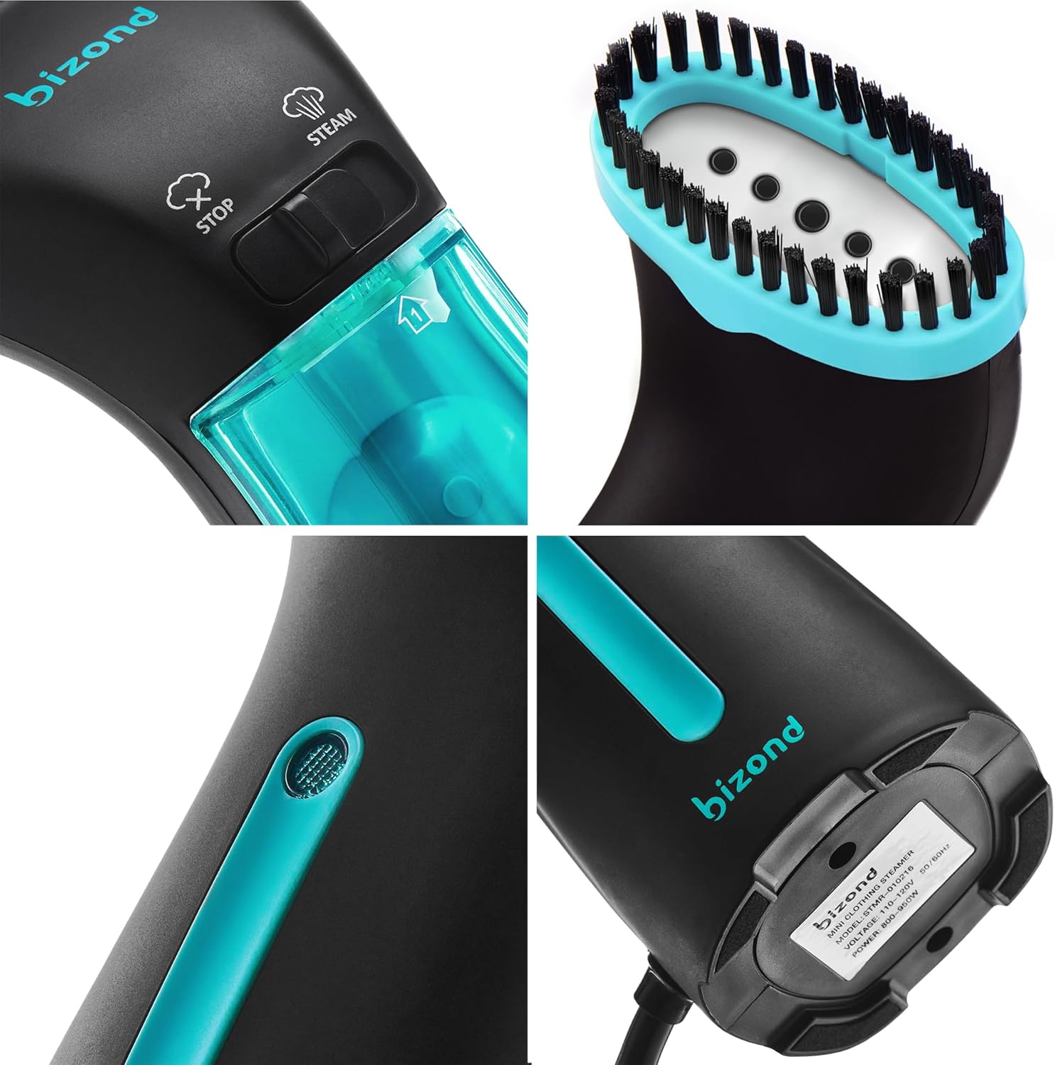 Skiennix Travel Steamer for Clothes - Portable Handheld Design, No Spitting, Compact Mini Steamer (Metal)