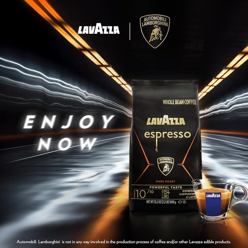 Lavazza Espresso Whole Bean - Dark Roast Arabica & Robusta Blend - 2.2 lb Bag