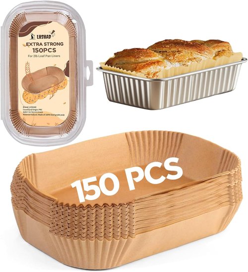 Loaf Pan Liners - 150 Pcs Parchment Baking Liners for 9x5 Bread Pans | Perfect for Easy Cleanup