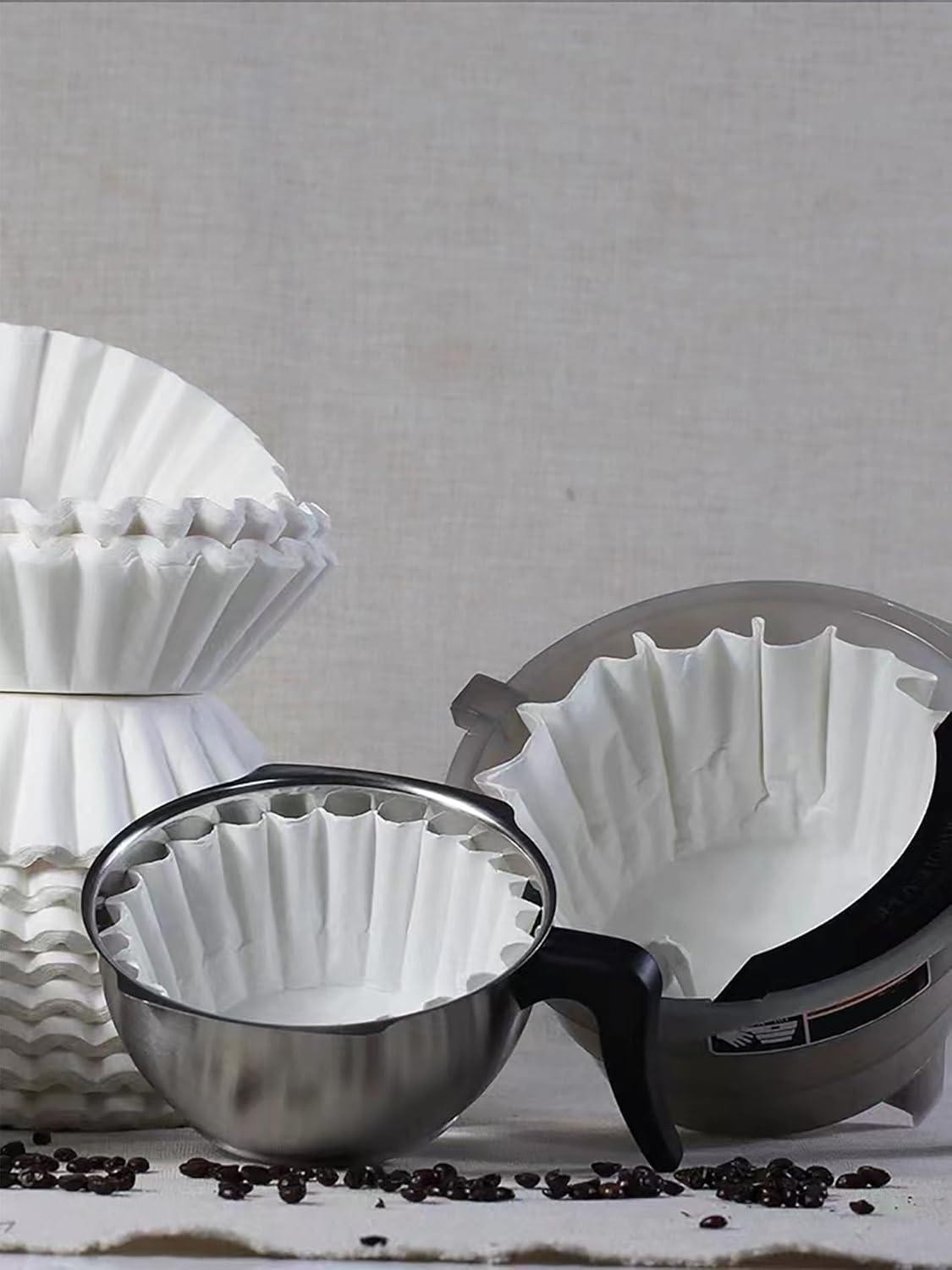 Premium 12-Cup Coffee Filters by [Brand Name] - All-Natural, Large Size (9¾ Inch x 4¼ Inch) | 300 Pack