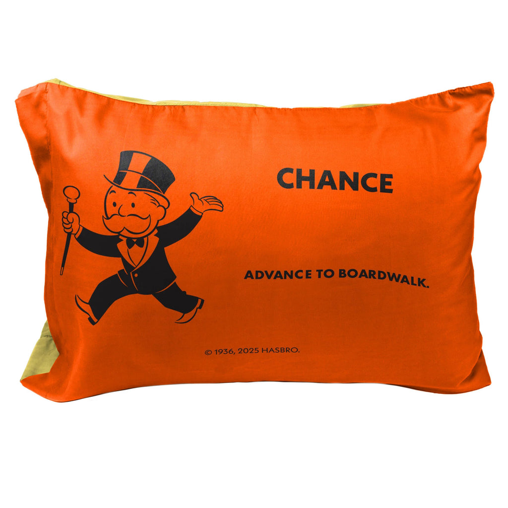 Jay Franco Kids 2-Piece Soft Microfiber Kids Pillowcases, 20 x 30 Inch Vibrant and Cozy Bedding for Boys & Girls, Orange - Monopoly