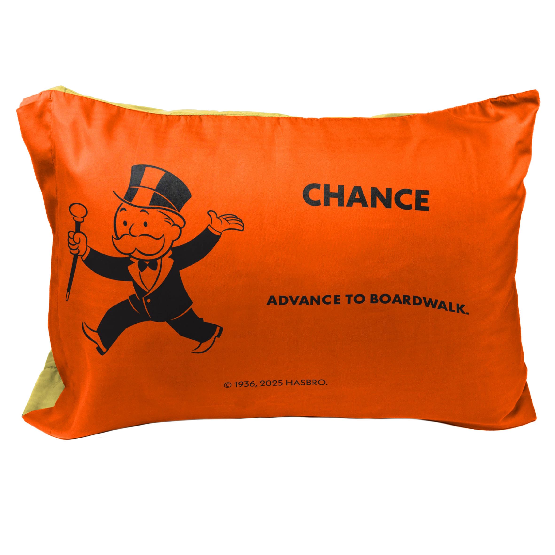 Jay Franco Kids 2-Piece Soft Microfiber Kids Pillowcases, 20 x 30 Inch Vibrant and Cozy Bedding for Boys & Girls, Orange - Monopoly