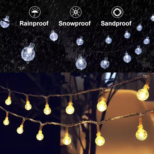 GTSYDING Bubble Globe String Lights - USB Powered, 19.6 FT, 40 LEDs, 8 Modes, Waterproof Fairy Lights for Indoor & Outdoor Decor