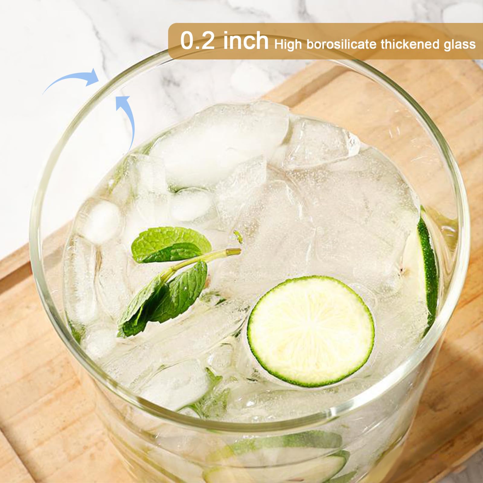 Drink Dispenser,3 Gallon Drink Dispensers for Parties,Glass Beverage Dispenser with Spigot - Jumbo Glass Drink Dispenser,Bars,Restaurants,Party,Suitable for cold/hot water