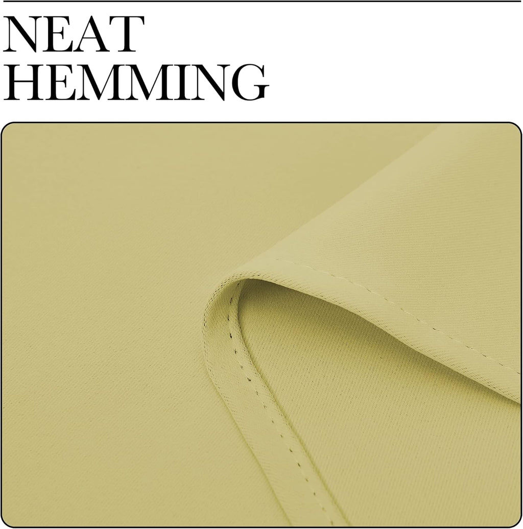NICETOWN Blackout Curtains for Patio Glass Doors - Privacy Panel Drapes, Paler Yellow, 42" W x 95" L (1 Pair)