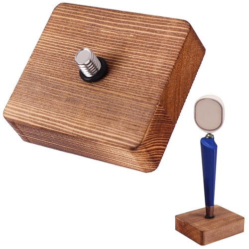 1-Pack Charred Wood Beer Tap Handle Holder – Unique Burnt Finish, Bar Decor