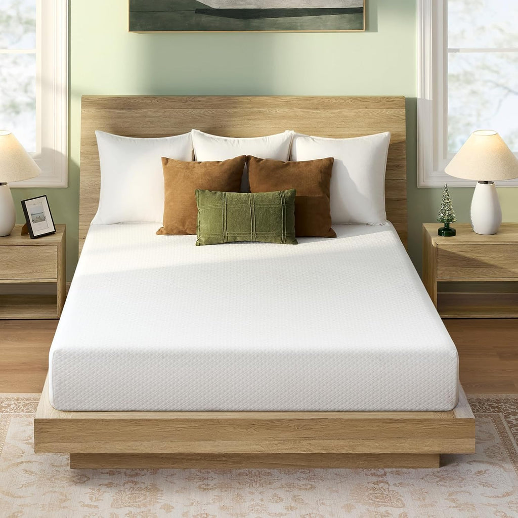 Rolanstar Twin Size Gel Memory Foam Mattress - 10 Inch, Fiberglass Free, Breathable & Supportive, CertiPUR-US Certified
