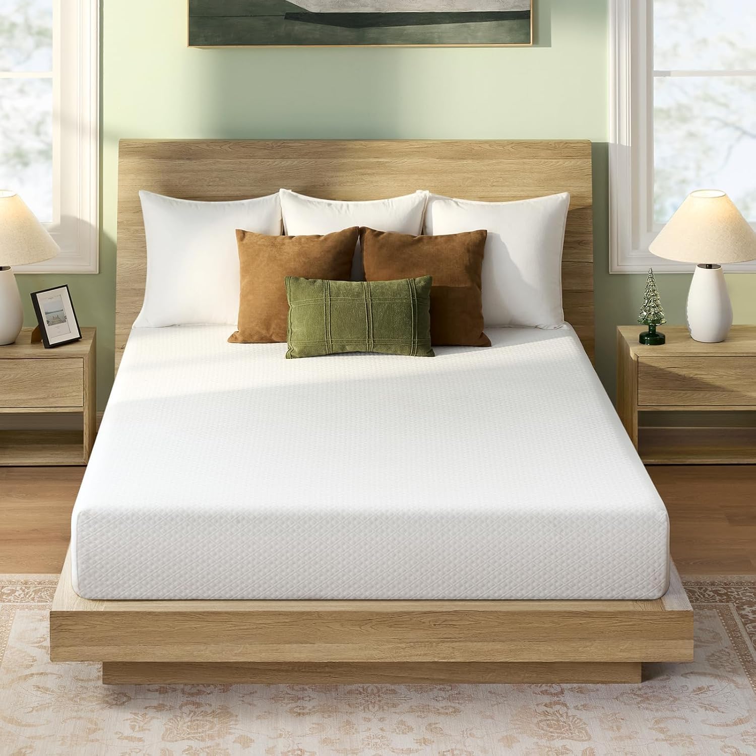 Rolanstar Twin Size Gel Memory Foam Mattress - 10 Inch, Fiberglass Free, Breathable & Supportive, CertiPUR-US Certified