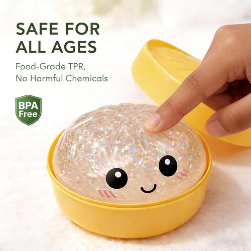 Glitter Dumpling Squishy - Mystery Box with 10 Colorful Dumpling Toys | Fun Surprises Included