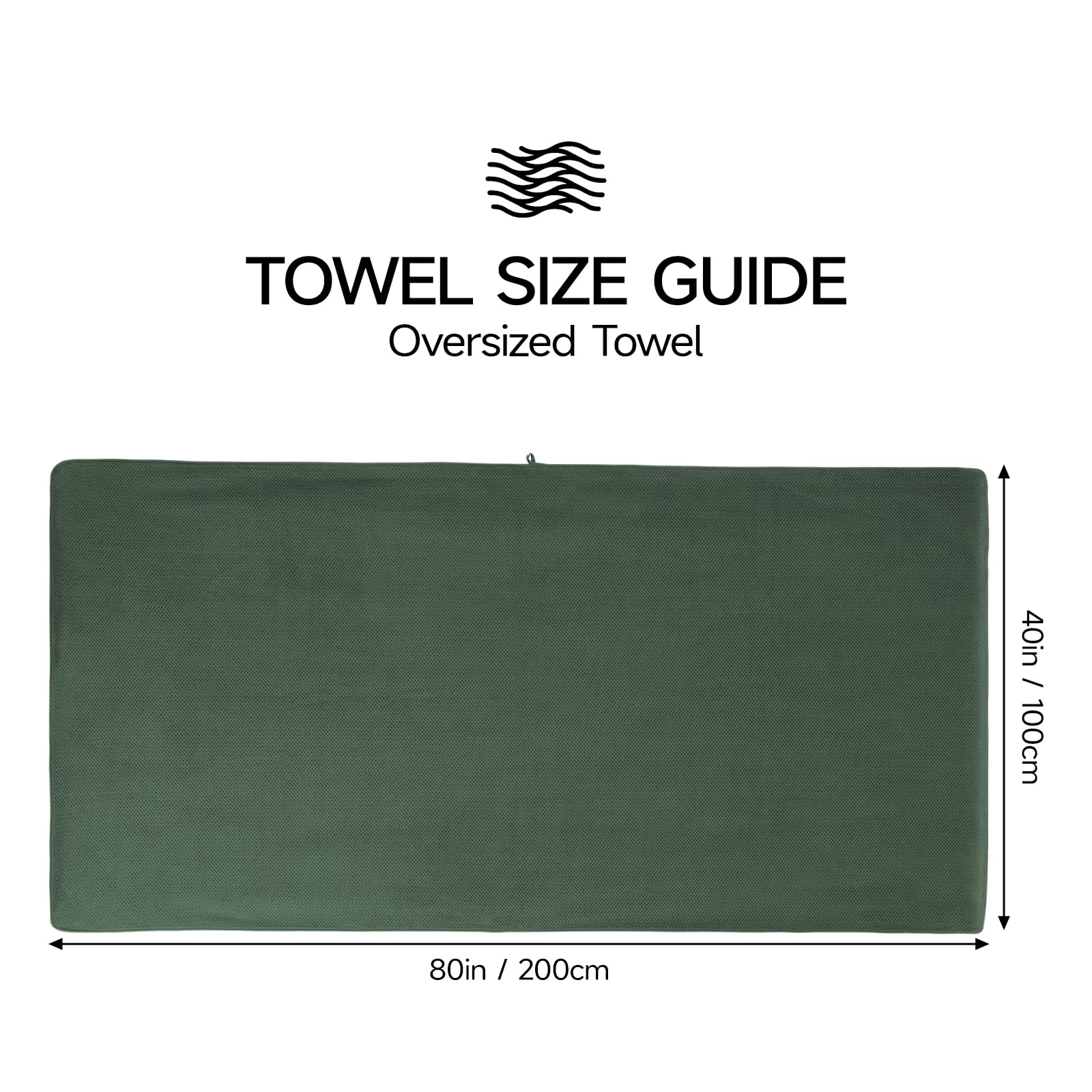 REDKISS Pack of 1 Jumbo Bath Sheet, 40 x 80 Inches Microfiber Oversized Bath Towel for Bathroom, Extra Large & Lightweight, Quick-Dry, Super Soft & Highly Absorbent, Perfect to Wrap Yourself In, Olive