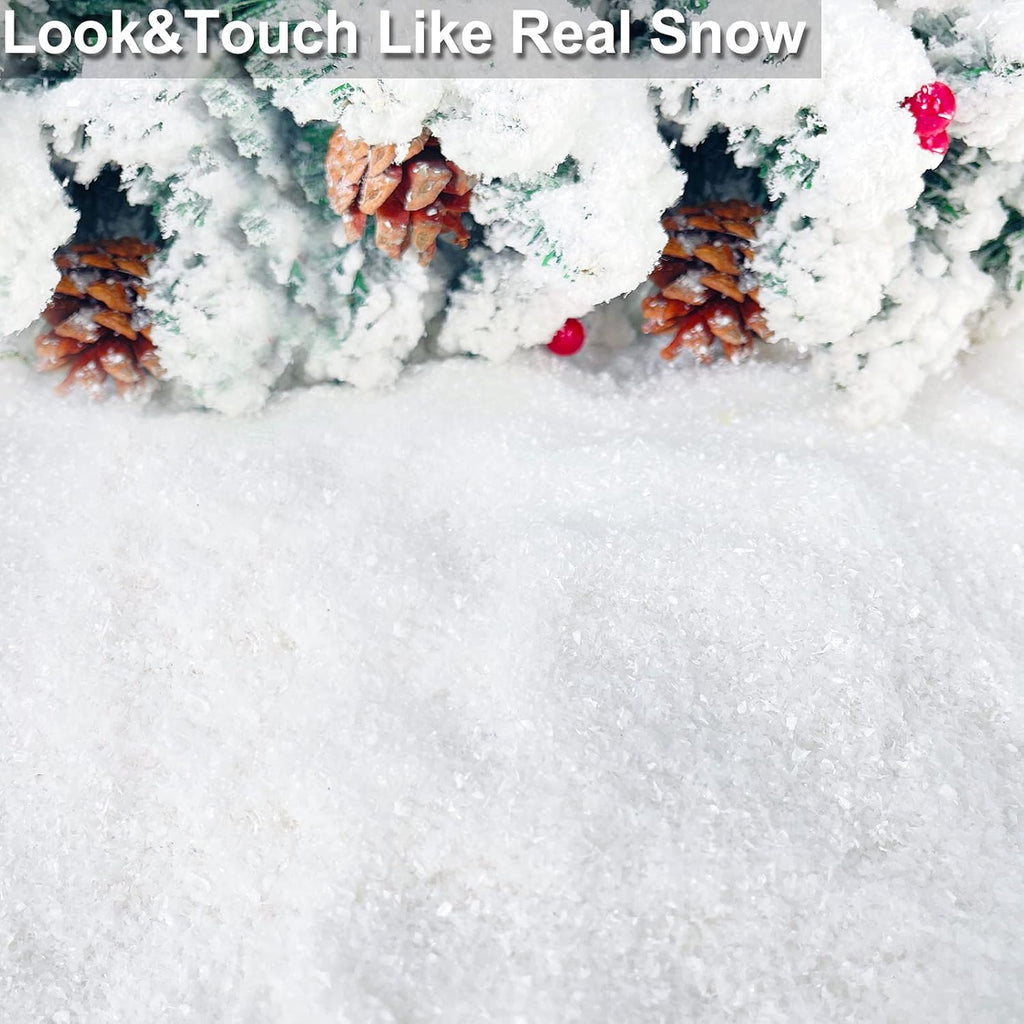 TURNMEON 30 Ounces Fake Snow Powder | Sparkling Artificial Snow for Christmas Decor & Crafts