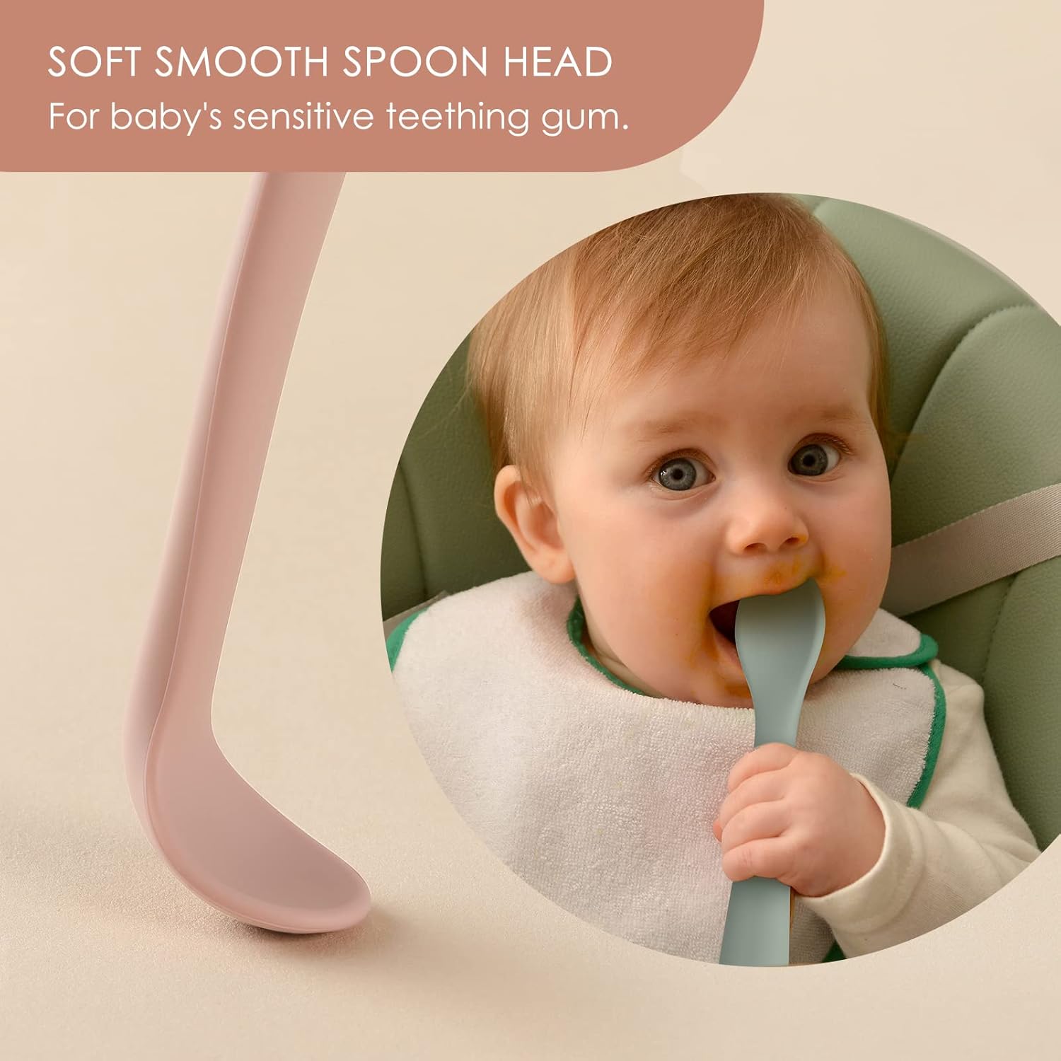 Skiennix 6-Piece Silicone Baby Feeding Spoons - Soft-Tip Infant Utensils | Dishwasher Safe & Boil-Proof