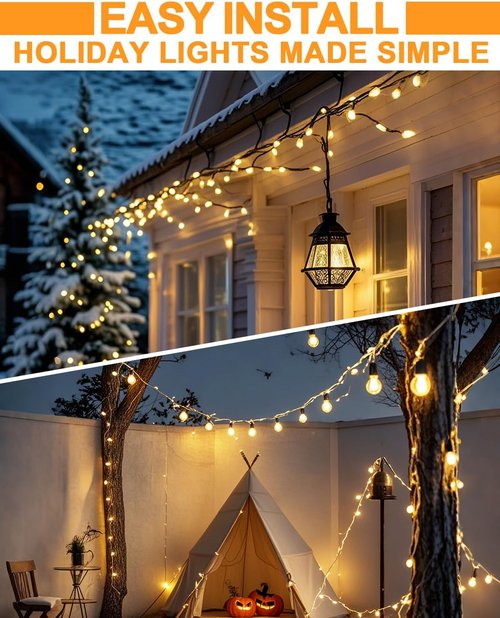 Ispneay Light Clips - 24 Pack Adhesive Hooks for Outdoor String Lights | Perfect for Patio, Balcony, and Fence Decor